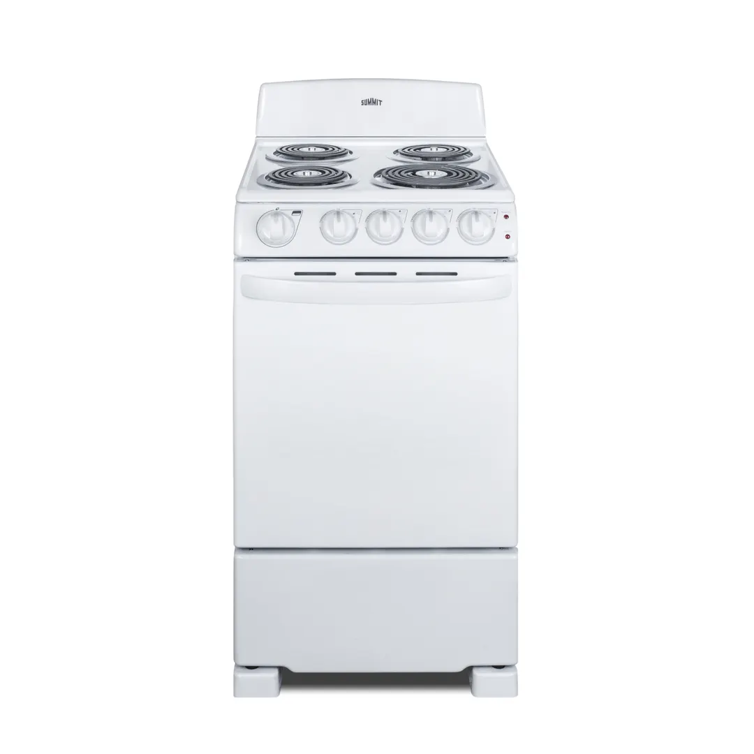 Summit RE203W Electric Range, 20"W, 2.3 Cu.Ft. Oven Capacity
