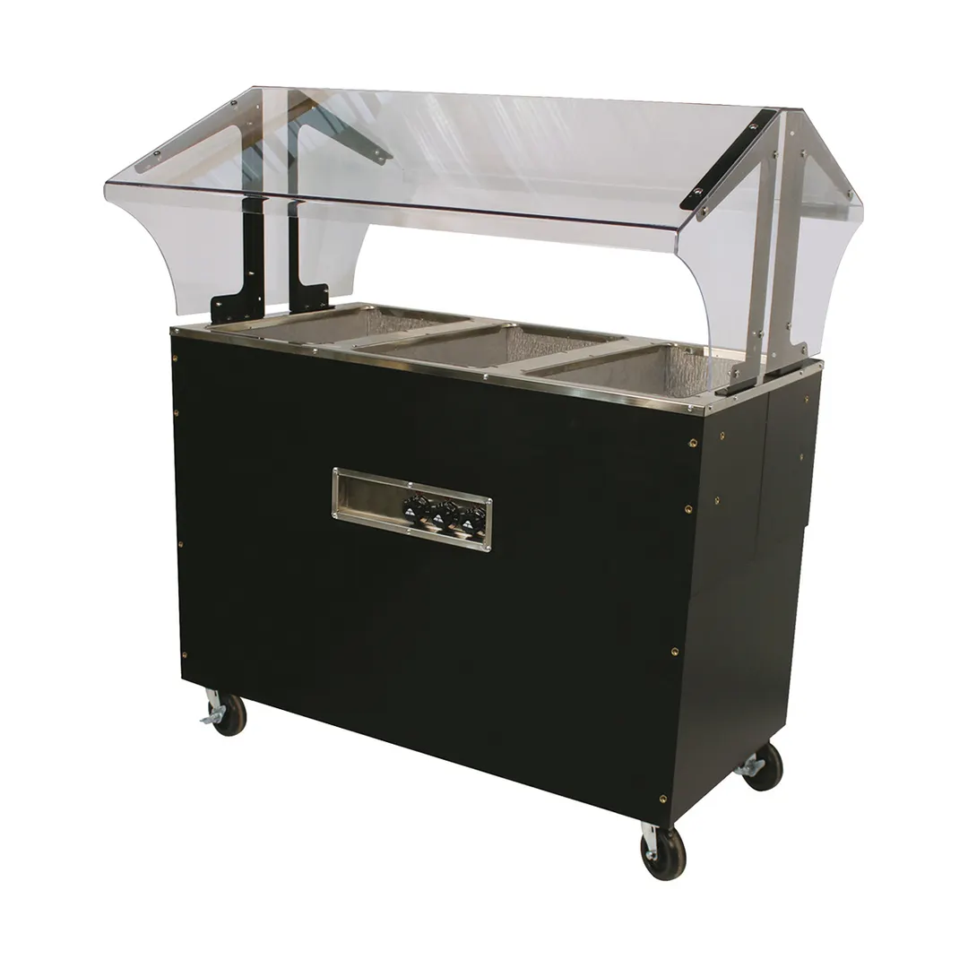 Advance Tabco B3-240-B-S-SB 47" Portable Hot Food Buffet Table, (3) Open Wells