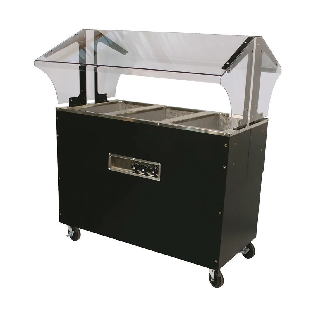 Advance Tabco B3-240-B-SB 47" Portable Hot Food Buffet Table, (3) Open Wells