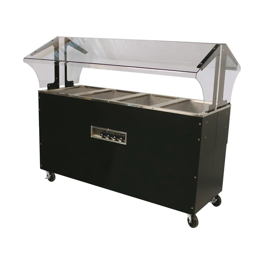 Advance Tabco B4-120-B-S-SB 62" Portable Hot Food Buffet Table, (4) Open Wells