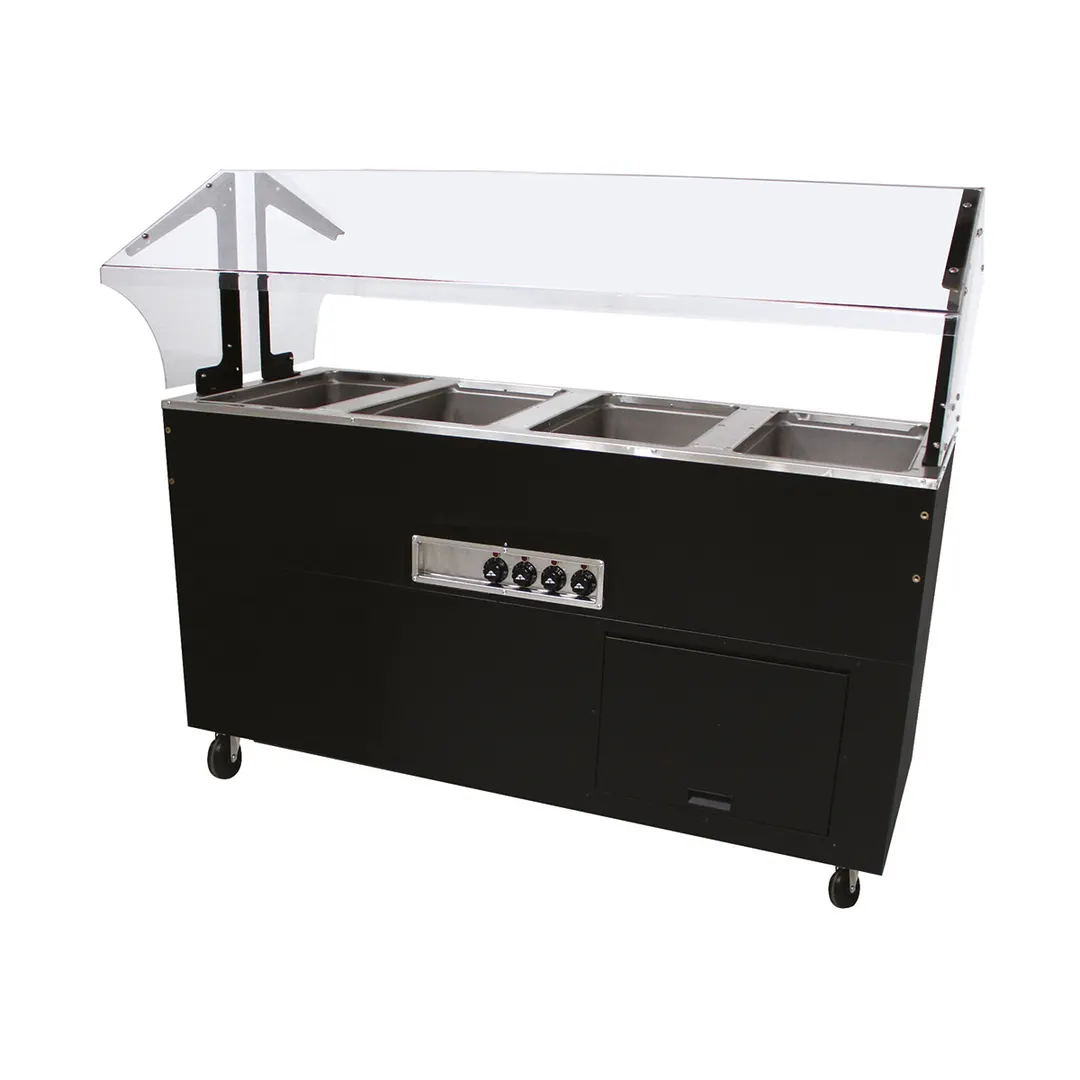 Advance Tabco BSW4-120-B-SB 62" Portable Hot Food Buffet Table, (4) Sealed Wells 