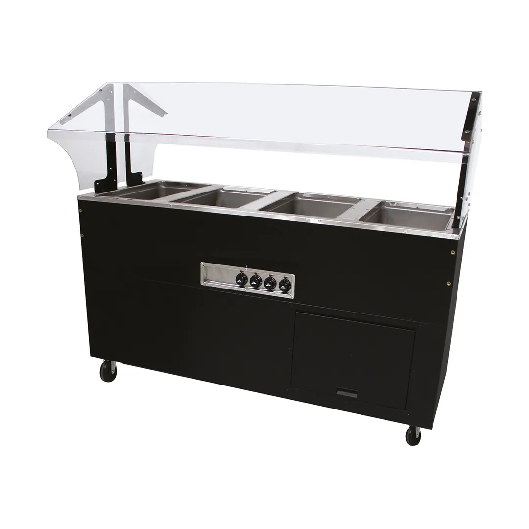 Advance Tabco BSW4-240-B-SB 62" Portable Hot Food Buffet Table, (4) Sealed Wells 