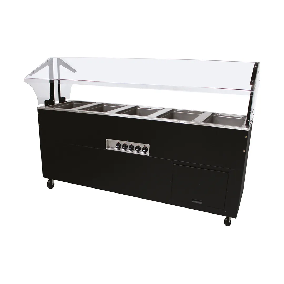 Advance Tabco BSW5-240-B-SB 77" Portable Hot Food Buffet Table, (5) Sealed Wells 