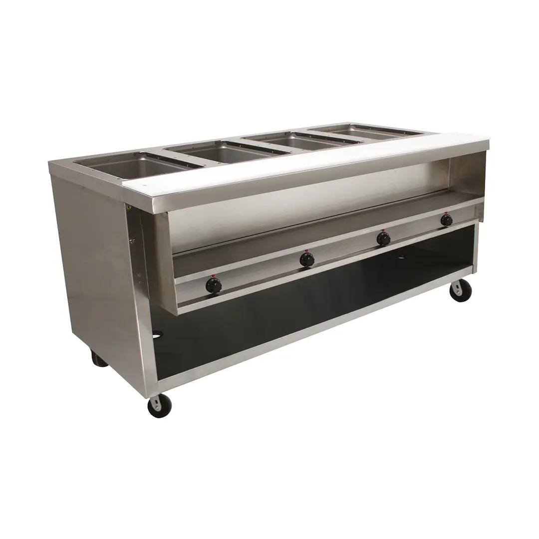 Advance Tabco HDSW-4-240-BS 62" Heavy Duty Hot Food Table, (4) Sealed Wells 