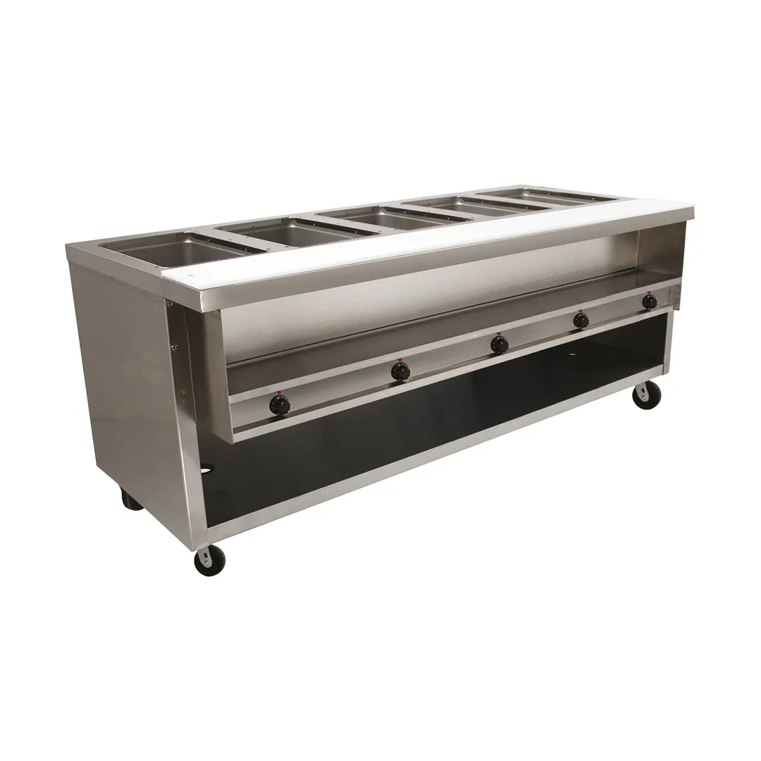 Advance Tabco HDSW-5-240-BS 77" Heavy Duty Hot Food Table, (5) Sealed Wells  