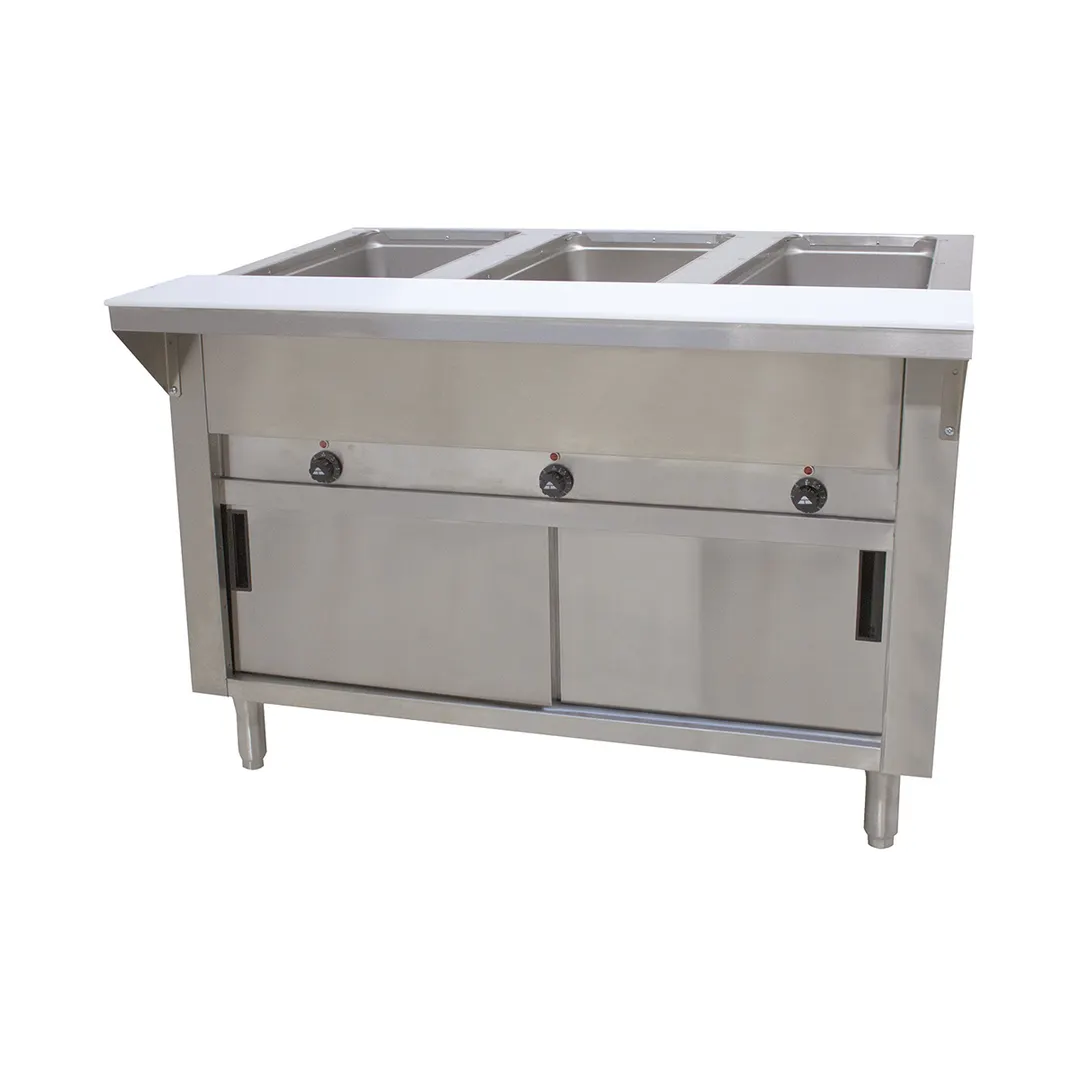 Advance Tabco HF-3E-240-DR 47" Electric Hot Food Table, (3) Open Wells 