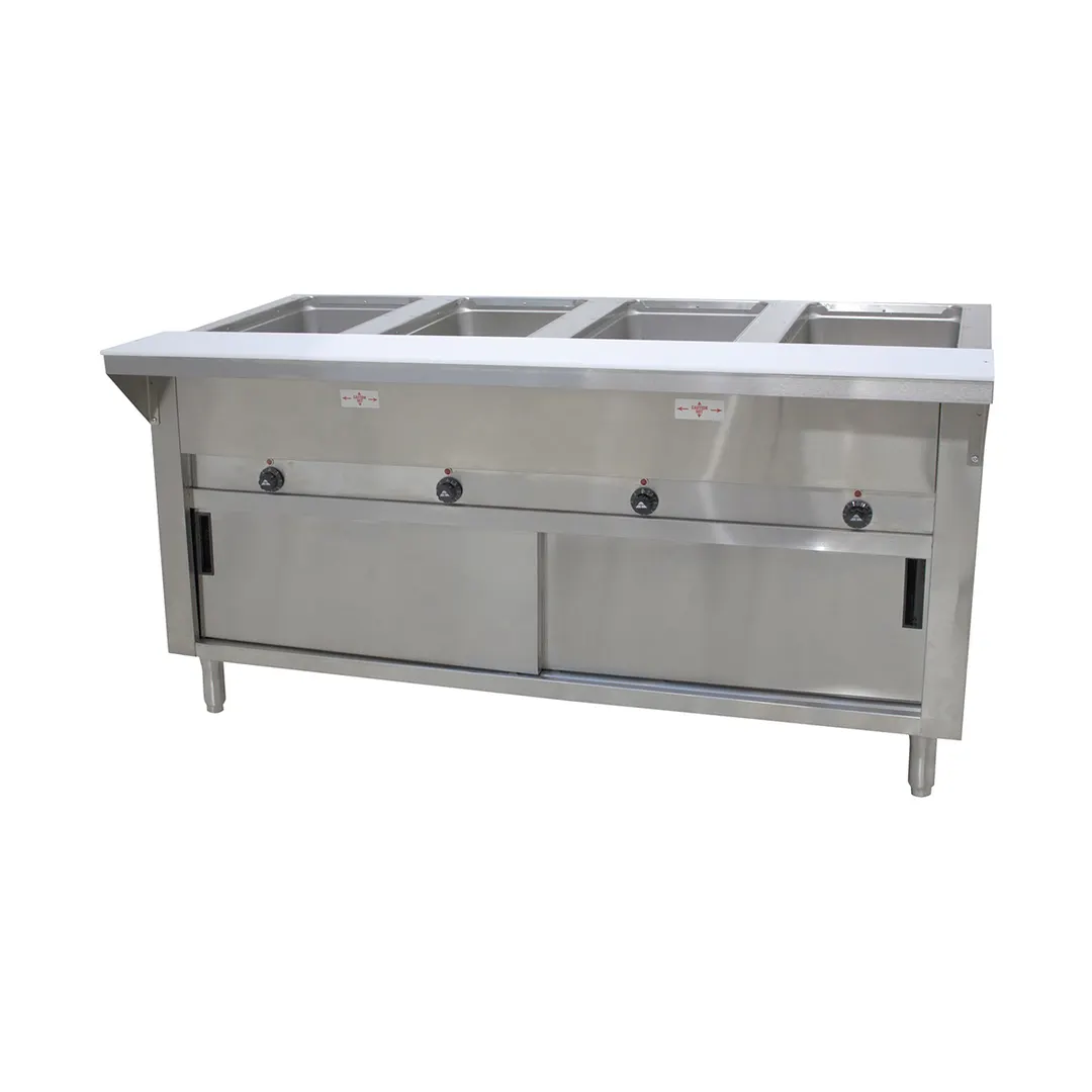 Advance Tabco SW-4E-240-DR 62" Electric Hot Food Table, (4) Sealed Wells