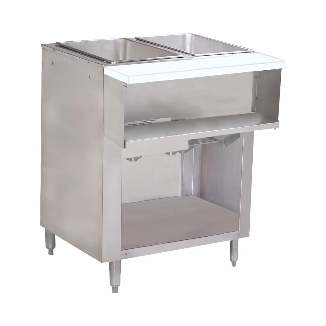 Advance Tabco WB-2G-LP-BS 31" Liquid Propane Water Bath Hot Food Table, (2) Open Wells