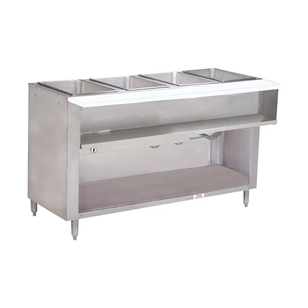 Advance Tabco WB-4G-LP-BS 62" Liquid Propane Water Bath Hot Food Table, (4) Open Wells