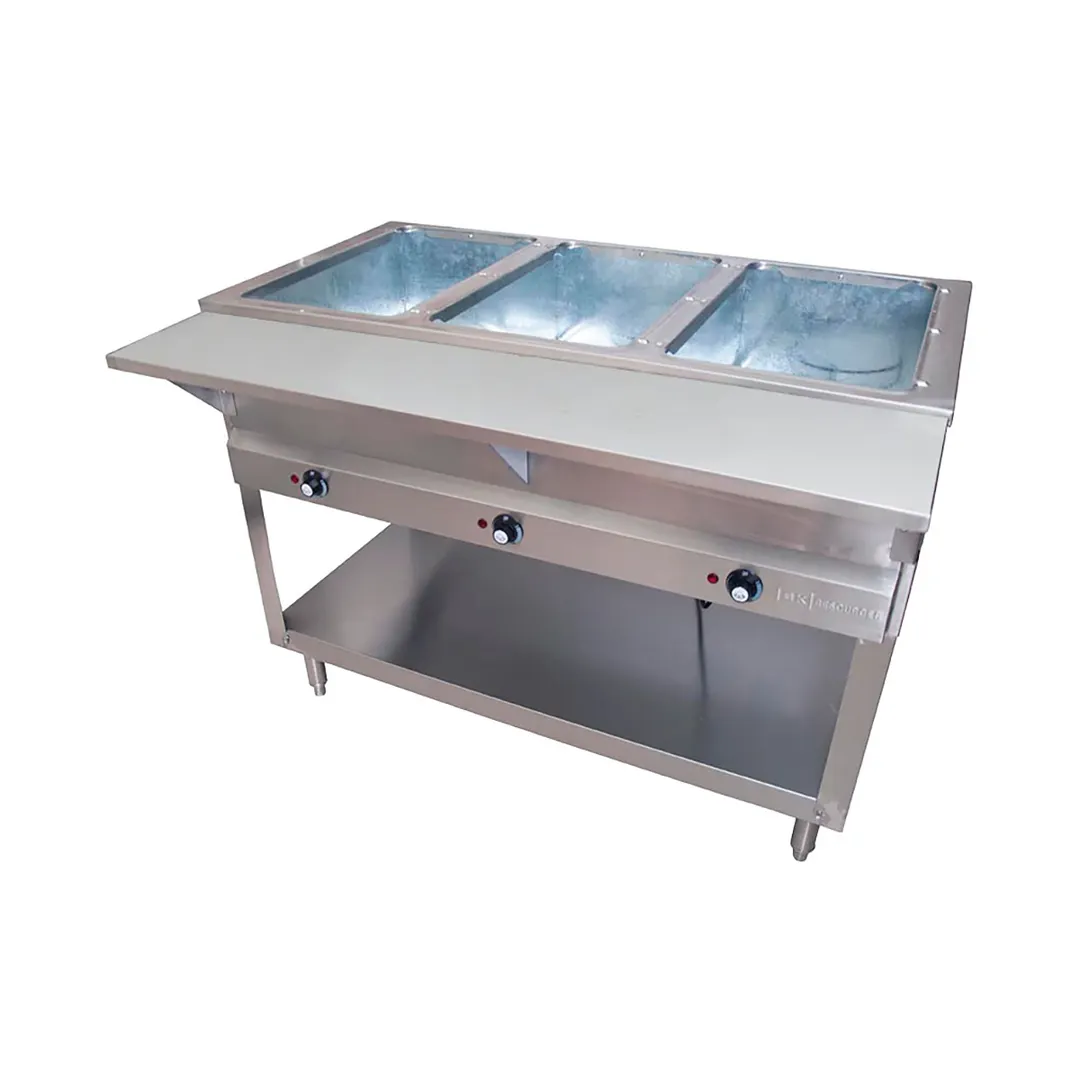 BK Resources STE-3-120 44" Electric Steam Table, (3) Open Pan Wells