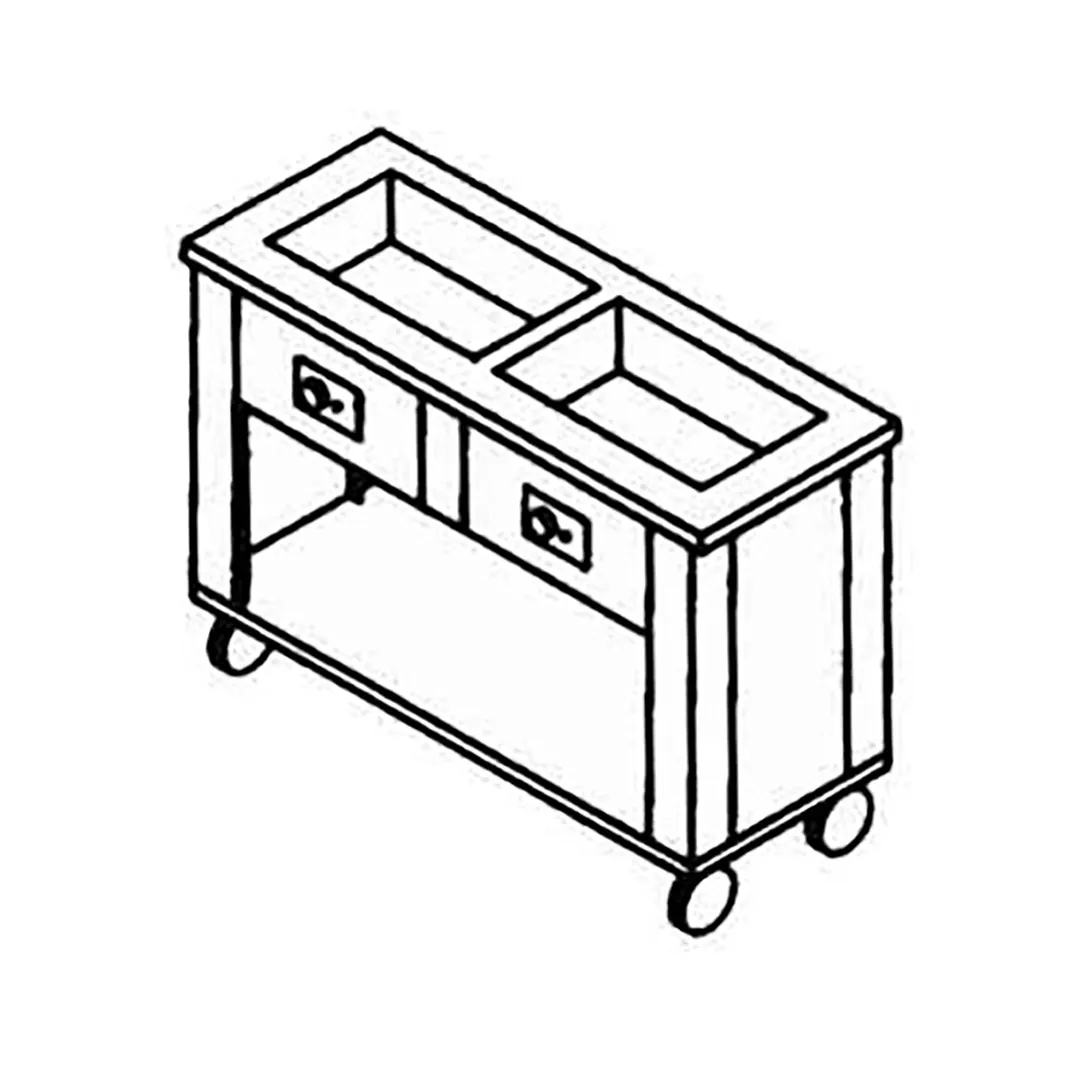 Dinex DXP2HFSL 50" press™ Slimline Hot Food