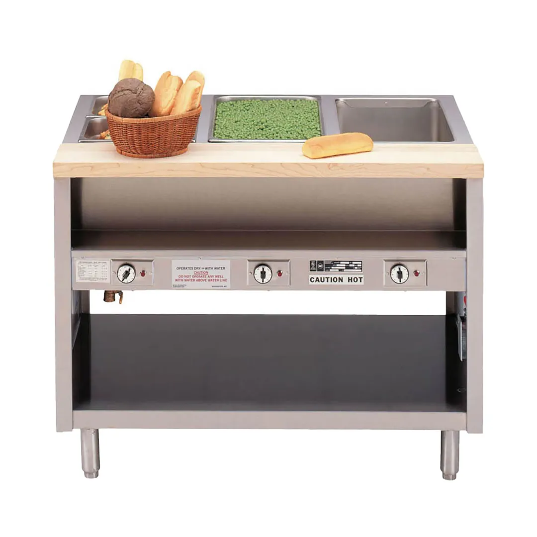 Piper Products DME-3-OS 44" Pipermatic Serving Counter, (3) Sealed Wells