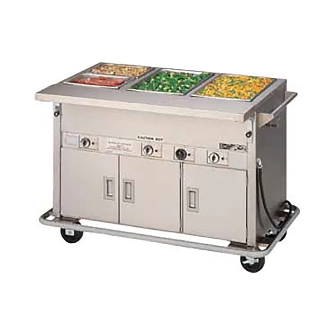 Piper Products DME-4-PTSB 64" Pipermatic Serving Counter, (4) Sealed Wells