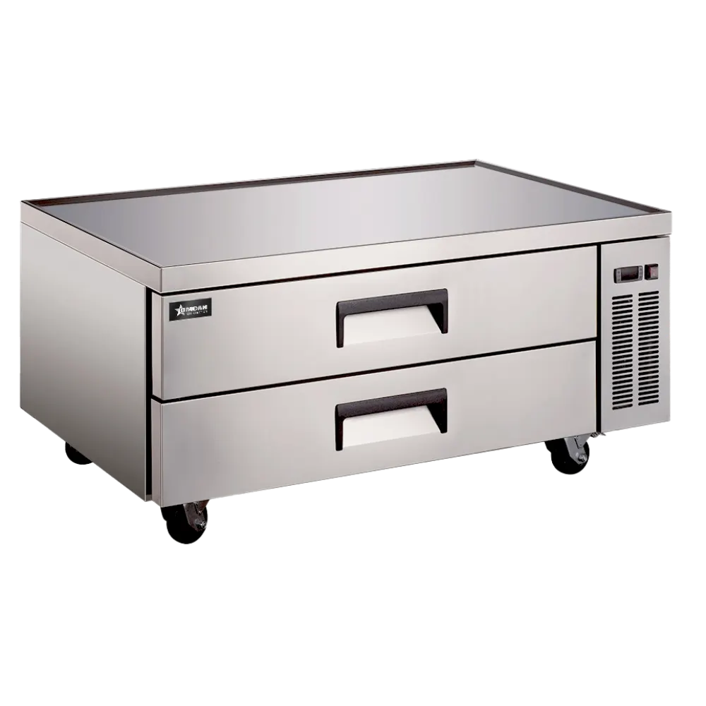Omcan USA 50112 48" 2 Drawers Refrigerated Chef Base Marine Edge, 8.5 cu. ft., 115V R290, 1/6 HP