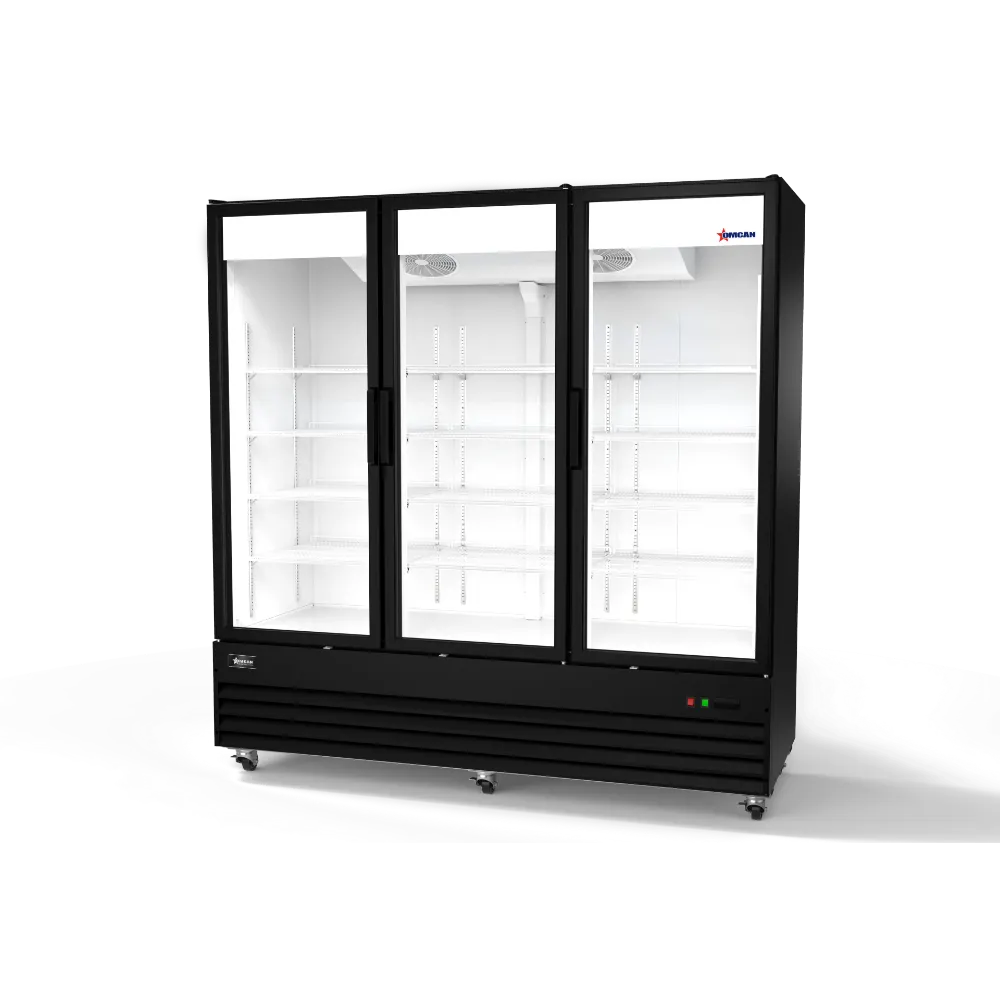 Omcan USA 50125 - 78" Three-Section Merchandiser Refrigerator, 59.5 cu.ft, Steel, 115V, 6.9A