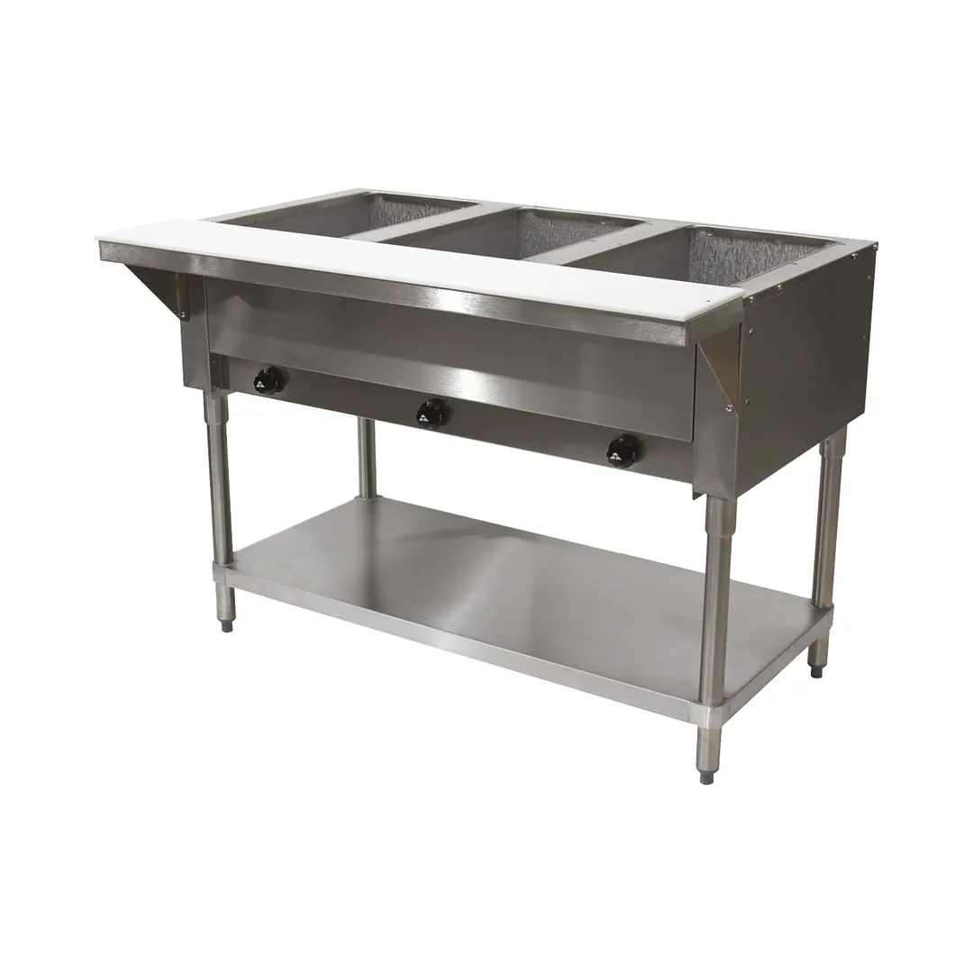 Advance Tabco HF-3G-NAT 47" Natural Gas Hot Food Table, (3) Open Wells