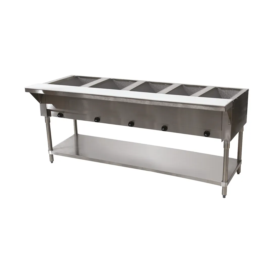 Advance Tabco HF-5G-LP 77" Liquid Propane Hot Food Table, (5) Open Wells
