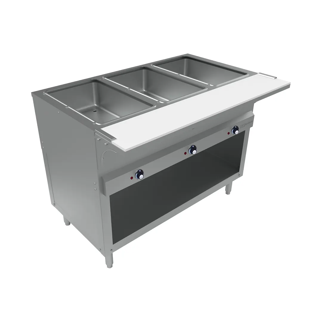 BK Resources STESW-3-240-EN 44" Electric Steam Table, (3) Pan Sealed Wells