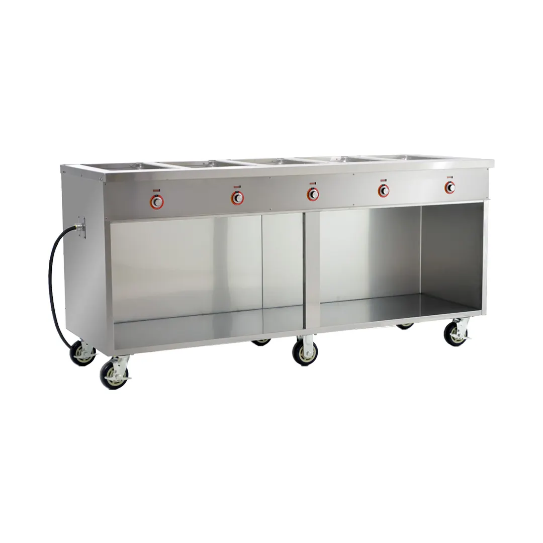 FWE HLC-5W6-1-HWR 77" Handy Line Serving Cabinet, (5) Wells
