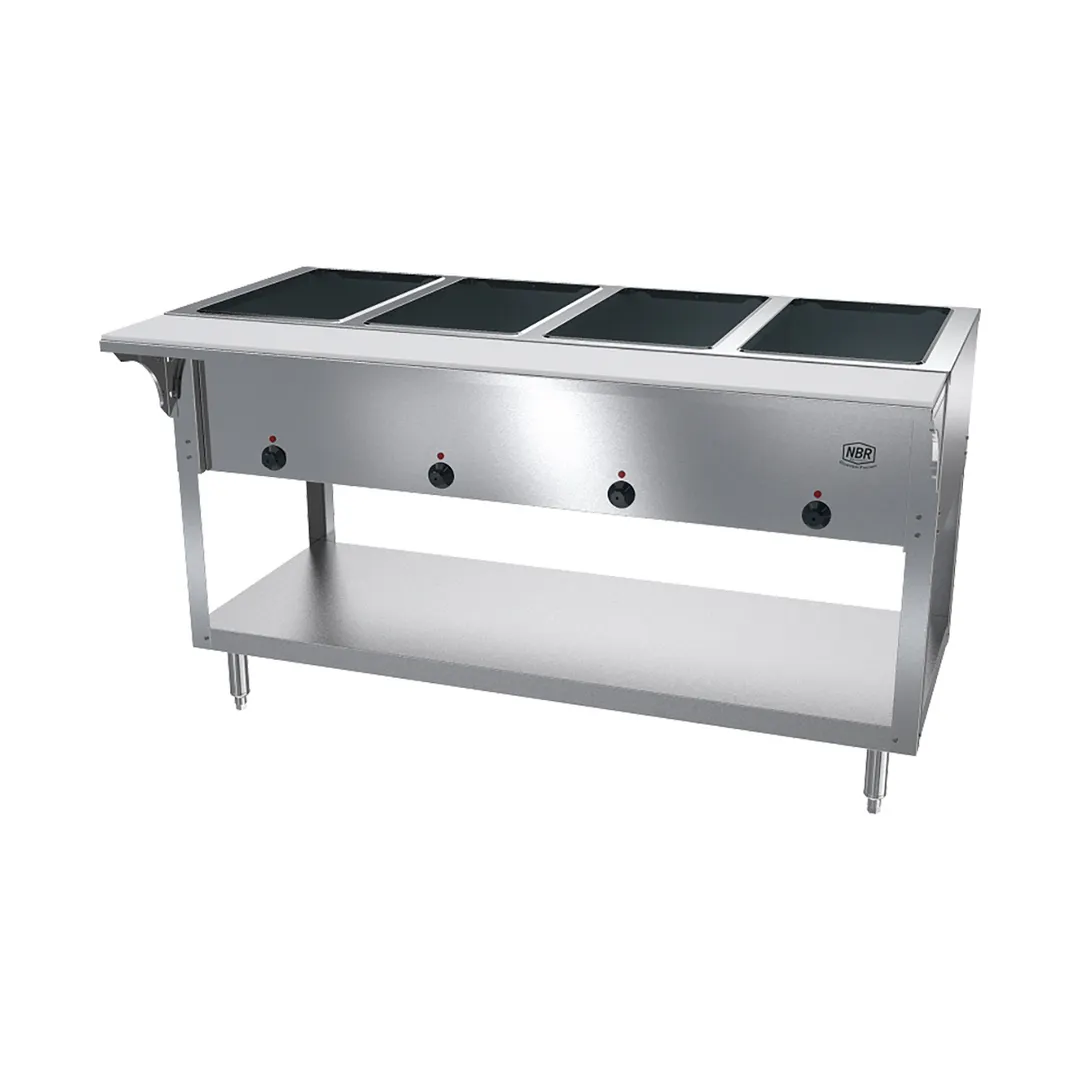 NBR Equipment HT-4W-120 58" Hot Food Table, (4) Open Wells