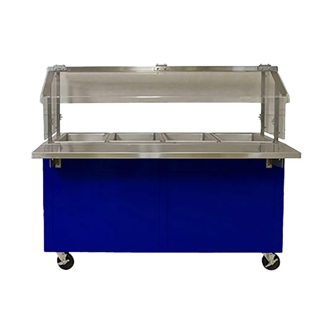 SecoSelect HC-91 93" Hot Food Serving Counter, (6) Stainless Steel Wells