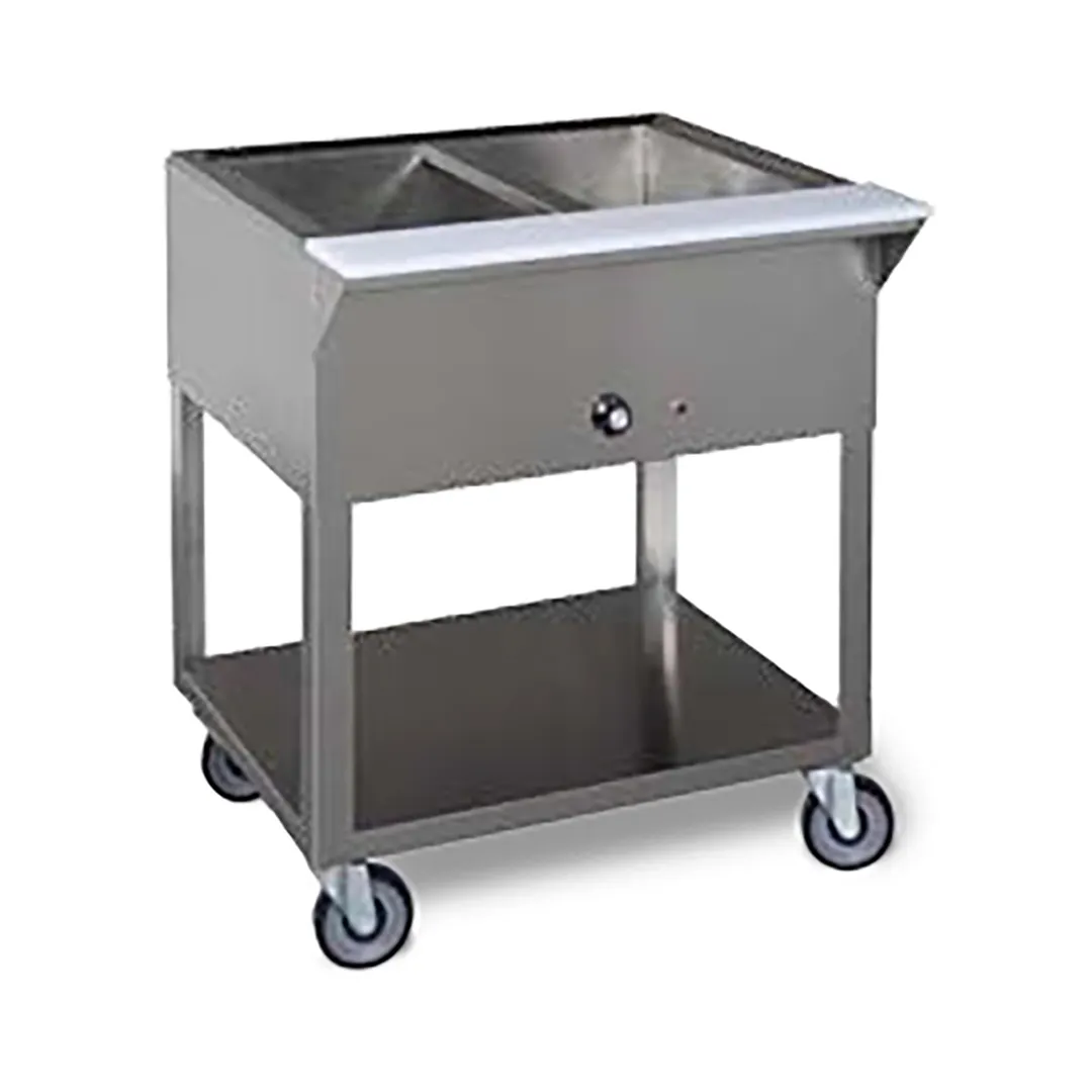 Tarrison TA-ST231 31" Mobile Serving Counter, (2) Wet Bain Marie Wells with Single Control