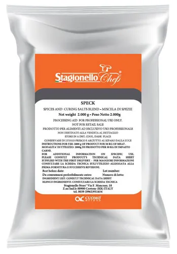 Omcan USA 47000 Curing Salts and Spice Blends for Long Fermentation Salami Speck, 2 kg Bag - 2/Bag