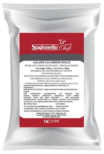 Omcan USA 47004 OMC-47004 Curing Salts & Spice Blend for Calabrese Salami, 1 kg Bag - 1/Bag