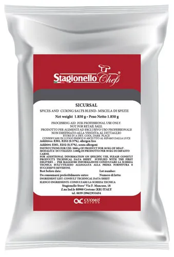 Omcan USA 47008 Curing Salts & Spice Blend For Rapid Salami Fermentation, 1.85 Kg Bag - 1/Bag