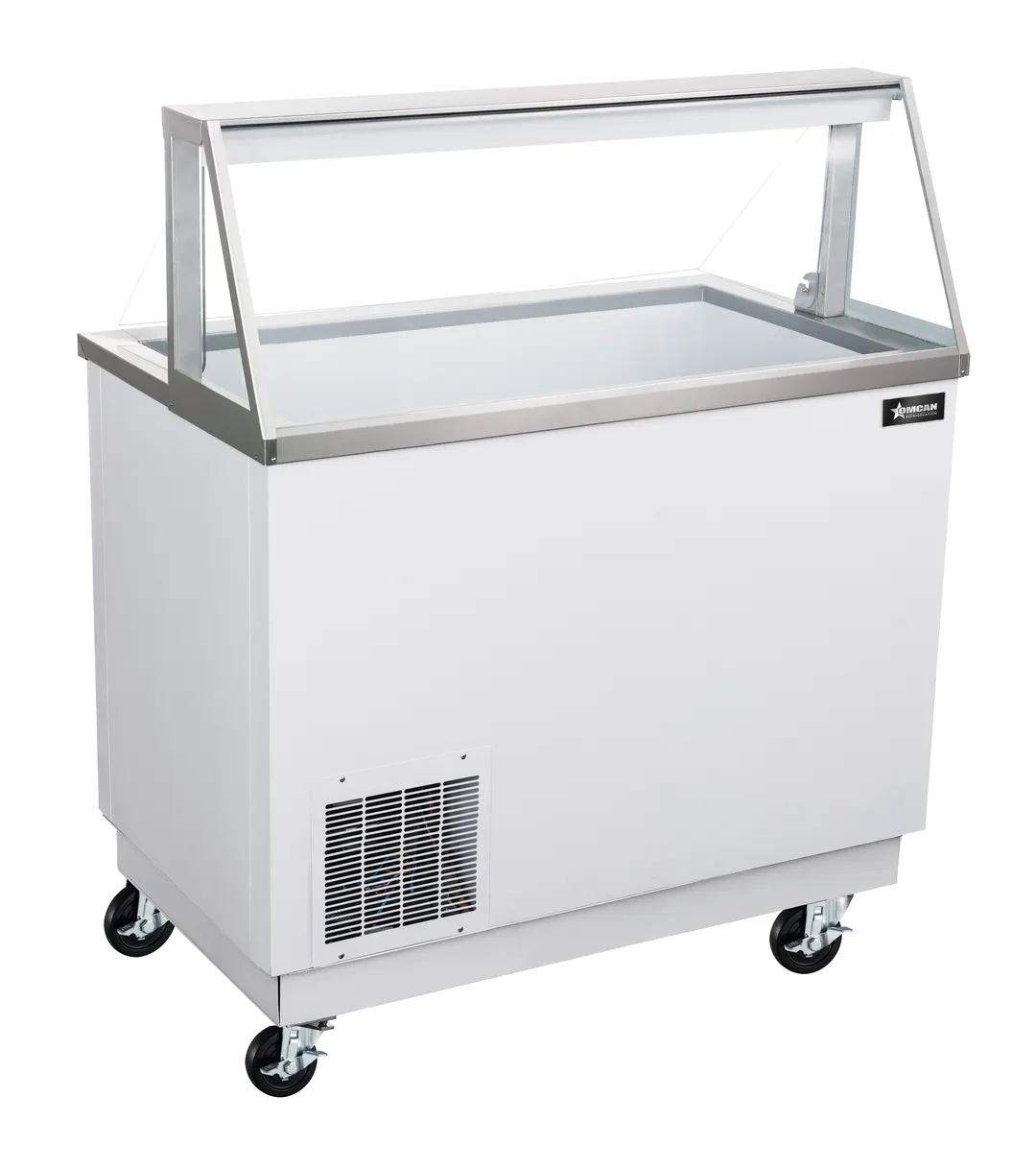 Omcan USA 50120 (FR-CN-0047) 47" Ice Cream Dipping Cabinet w/ Curved Sneeze Guard