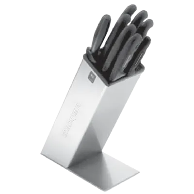 Dexter 20323 6P Set: 12" Sharp/Slicer, 10" Chef, 9" Off, 6" Util, 3‑1/4" Paring, Steel Block - Set