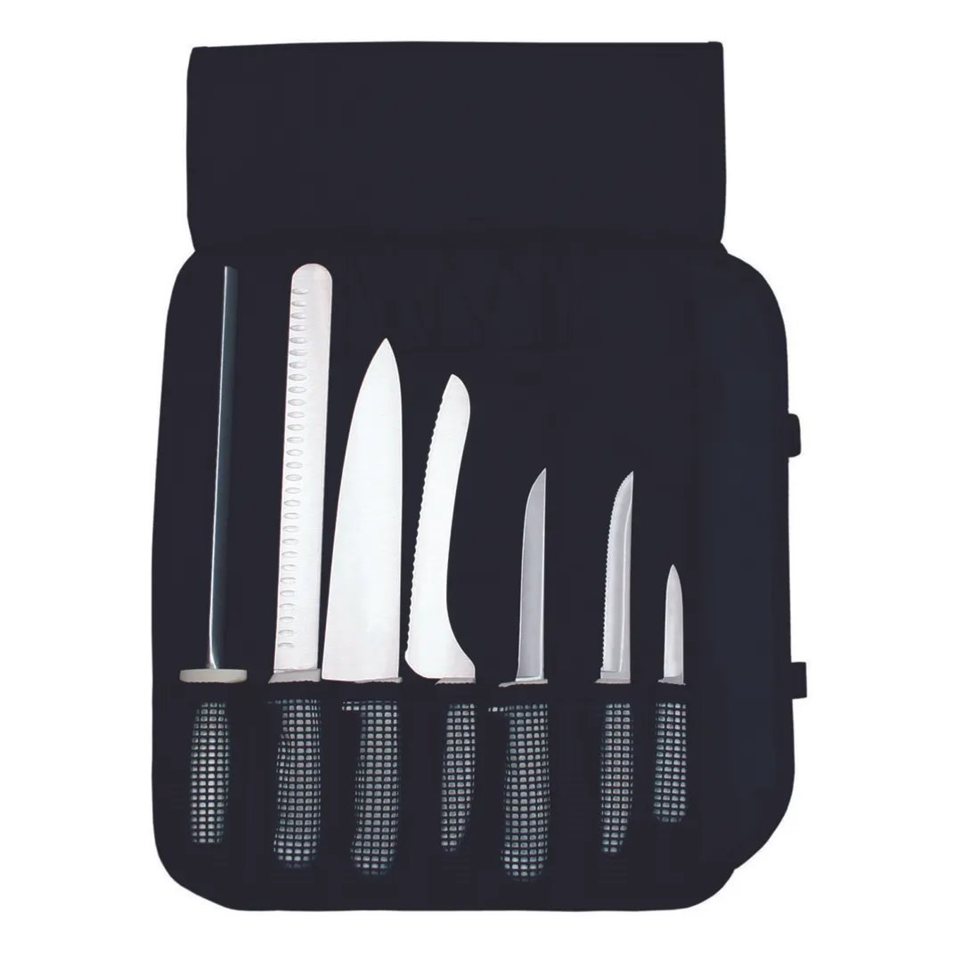 Dexter 20703 Sani‑Safe Set – 12" Diamond/12" Duo‑Edge/10" Chef/9" Offset/3‑1/4" Paring - 1/Bag