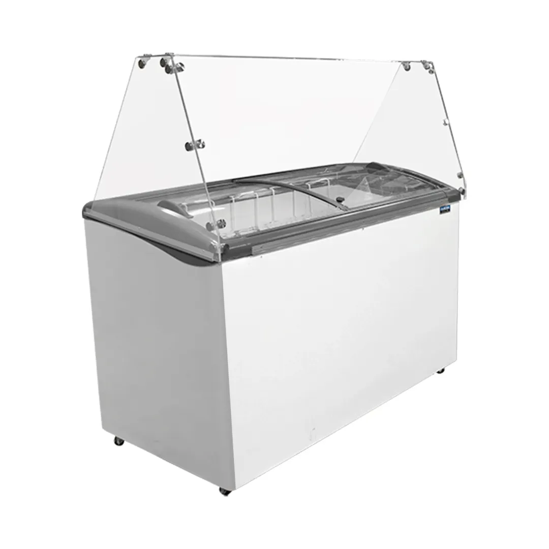 Ojeda USA 8 FLAVOR DIP 50" Ice Cream Dipping Cabinet w/ Curved Sneeze Guard