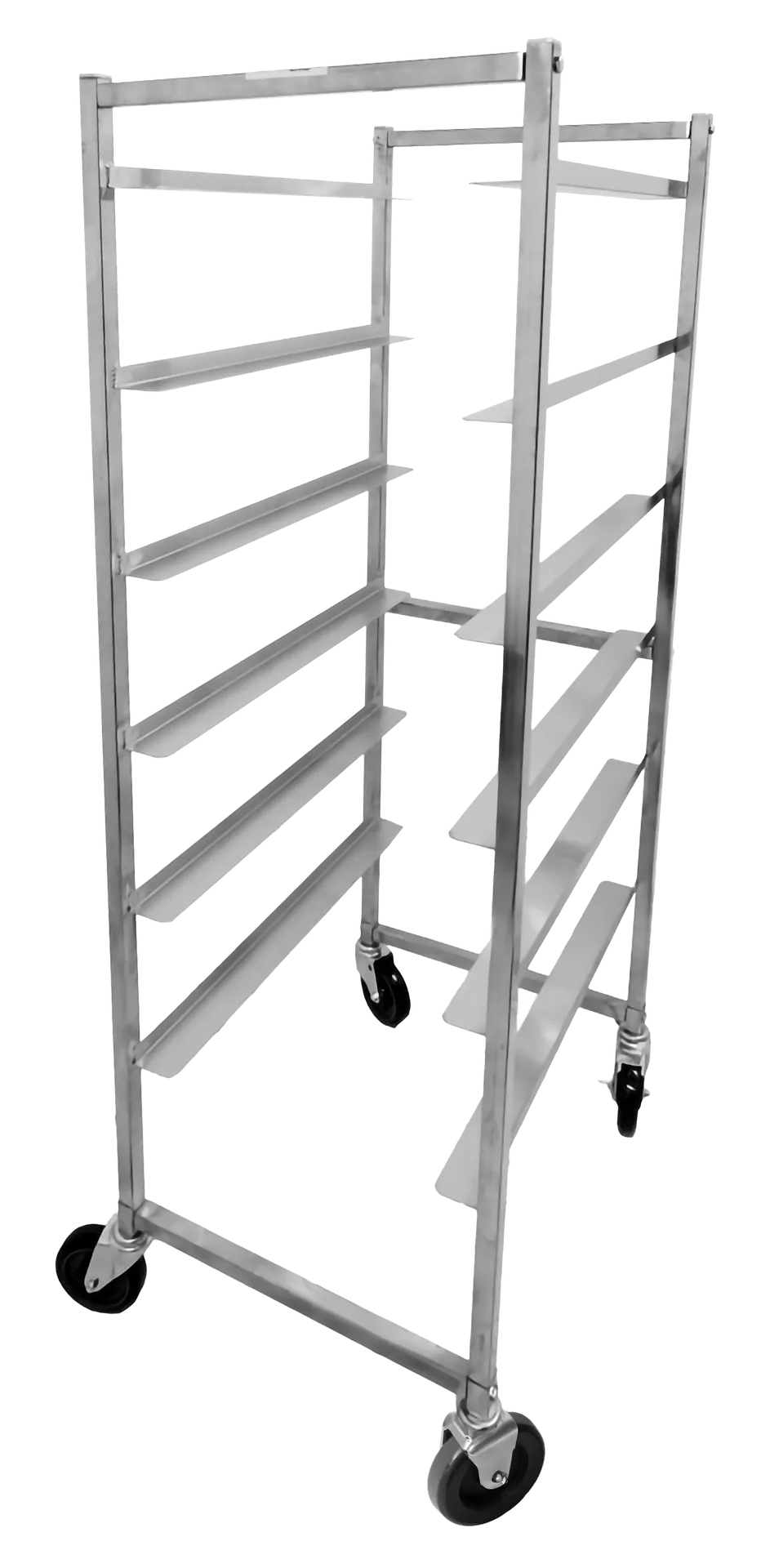 Omcan USA 27056 Stainless Steel Mobile Full Size Universal Pan Rack w/ (6) 18" x 26" Pan Capacity 