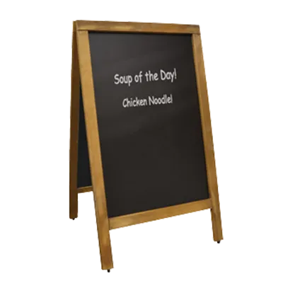 Omcan USA 31396 Chalk Board, Mahogany Frame, 20" Width X 34" Height, Chalks, Markers & Eraser