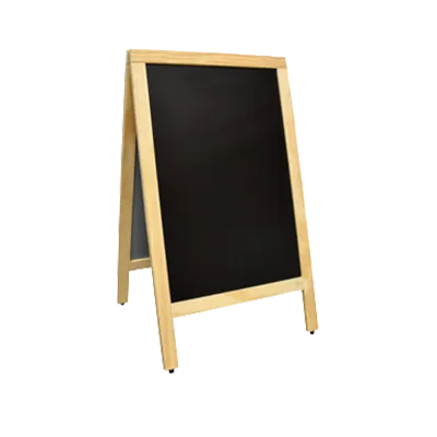 Omcan USA 31398 Chalk Board, Natural Wood Frame, 20" X 34" Chalkboard, Chalks, Markers & Eraser
