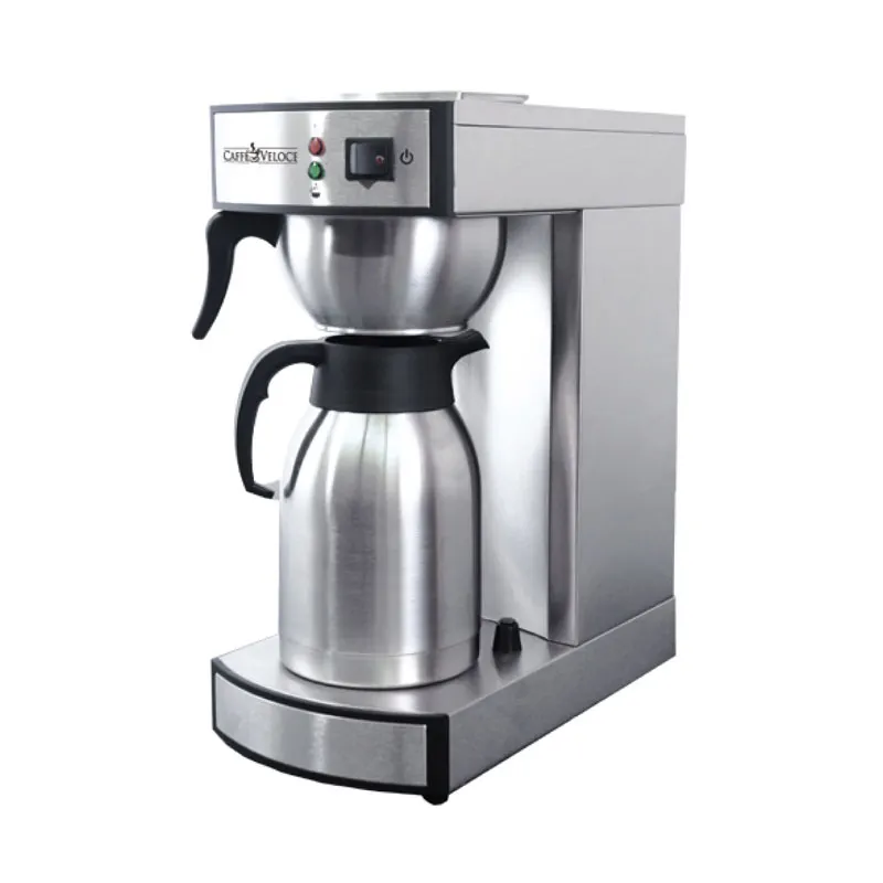 Omcan USA 44315 Single Manual Thermal Carafe Coffee Makers, Pourover Type - 1450W / 120V