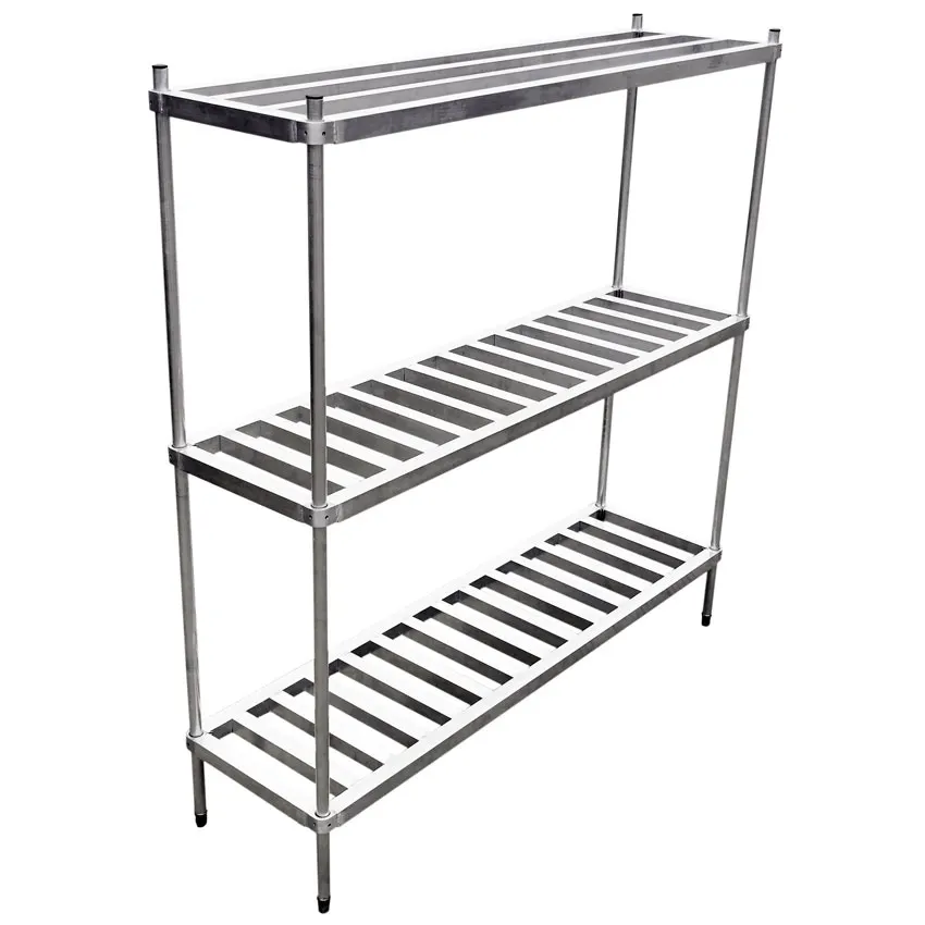 Omcan USA 44613 Aluminum Keg Rack w/ (4) Keg Capacity - 42"W X 20"D