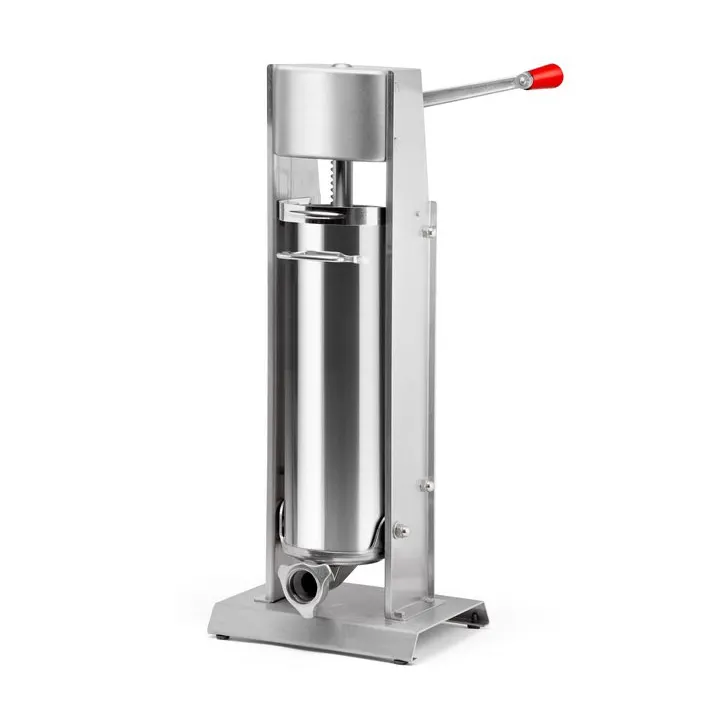 Omcan USA 44924 Elite Series All Stainless Steel Vertical Two-Speed Gear-Driven Manual Sausage Stuffer with 15 lb. Capacity