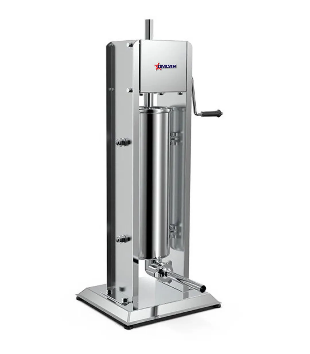 Omcan USA 47539 Manual Vertical Sausage Stuffer, 15 lbs. Capacity, Stainless Steel, Gear Drive, Removable Cylinder