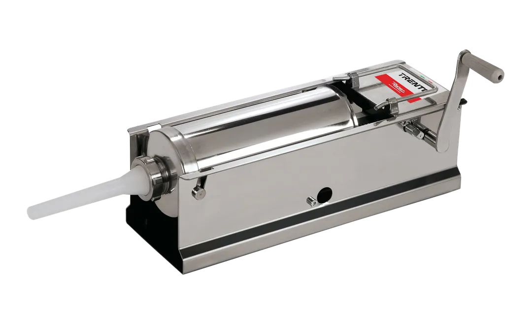 Omcan USA 48165 Trento Manual Sausage Stuffer, 18 lbs. Capacity, Stainless Steel, 2-Speed Horizontal Gear Drive