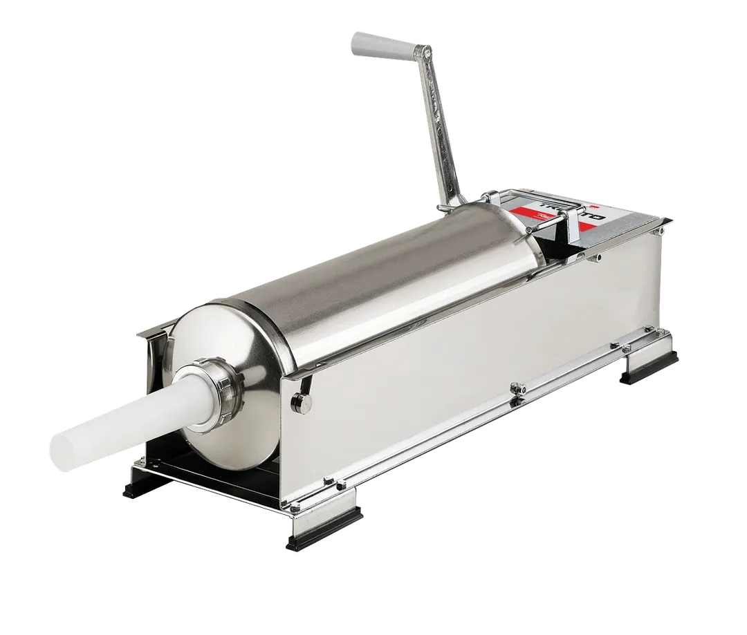 Omcan USA 48166 Trento Manual Sausage Stuffer, 22 lb Capacity, Stainless Steel, Horizontal Gear Drive