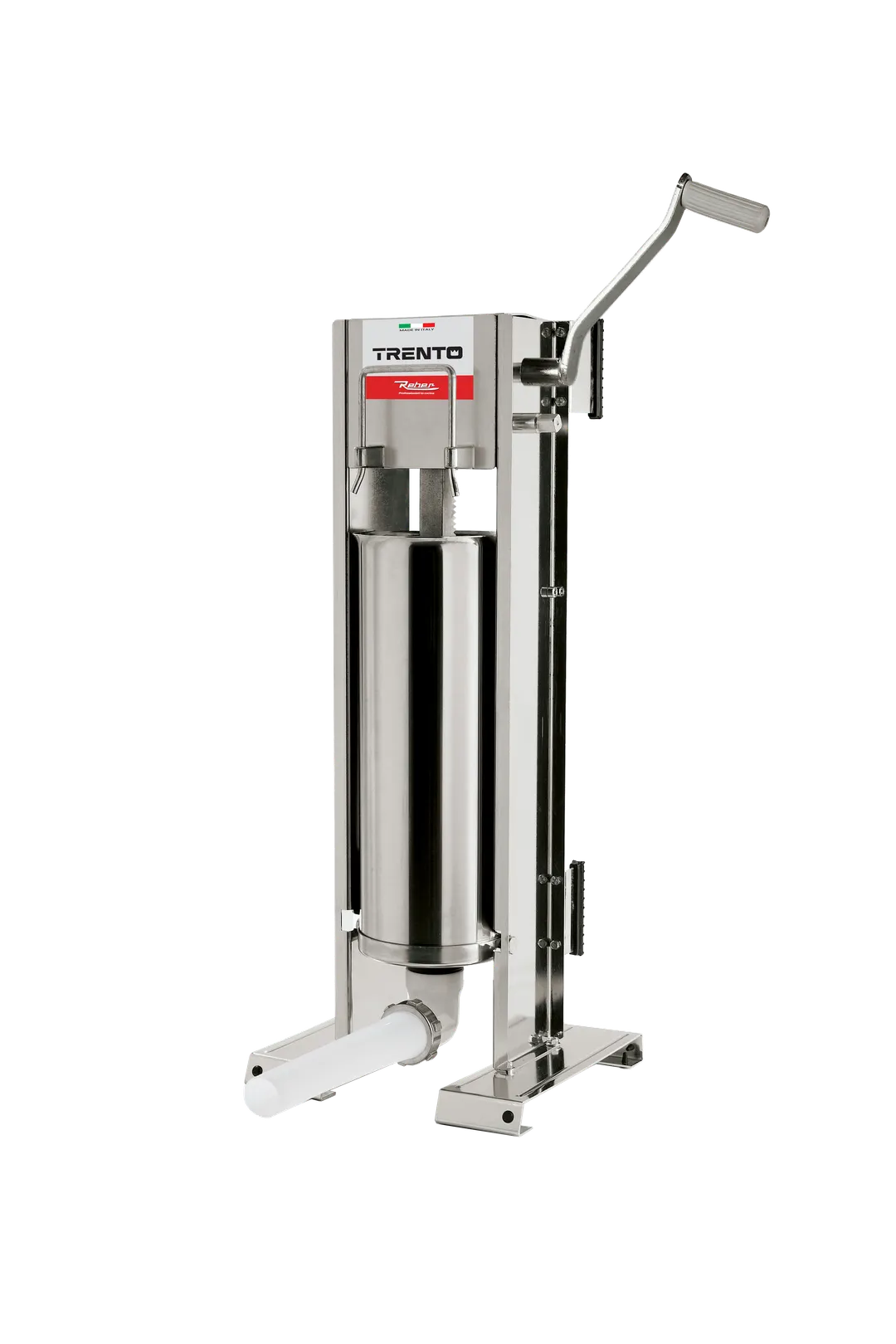 Omcan USA 48168 Trento Manual Sausage Stuffer, 18 lbs Capacity, Stainless Steel, Vertical & Horizontal Gear Drive
