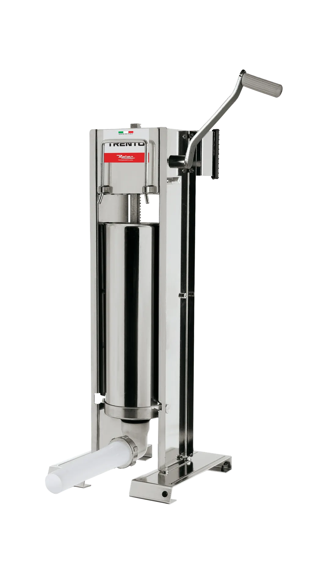 Omcan USA 48169 Trento Manual Sausage Stuffer, 22 lbs Capacity, Stainless Steel, 2-Speed Vertical & Horizontal Gear Drive