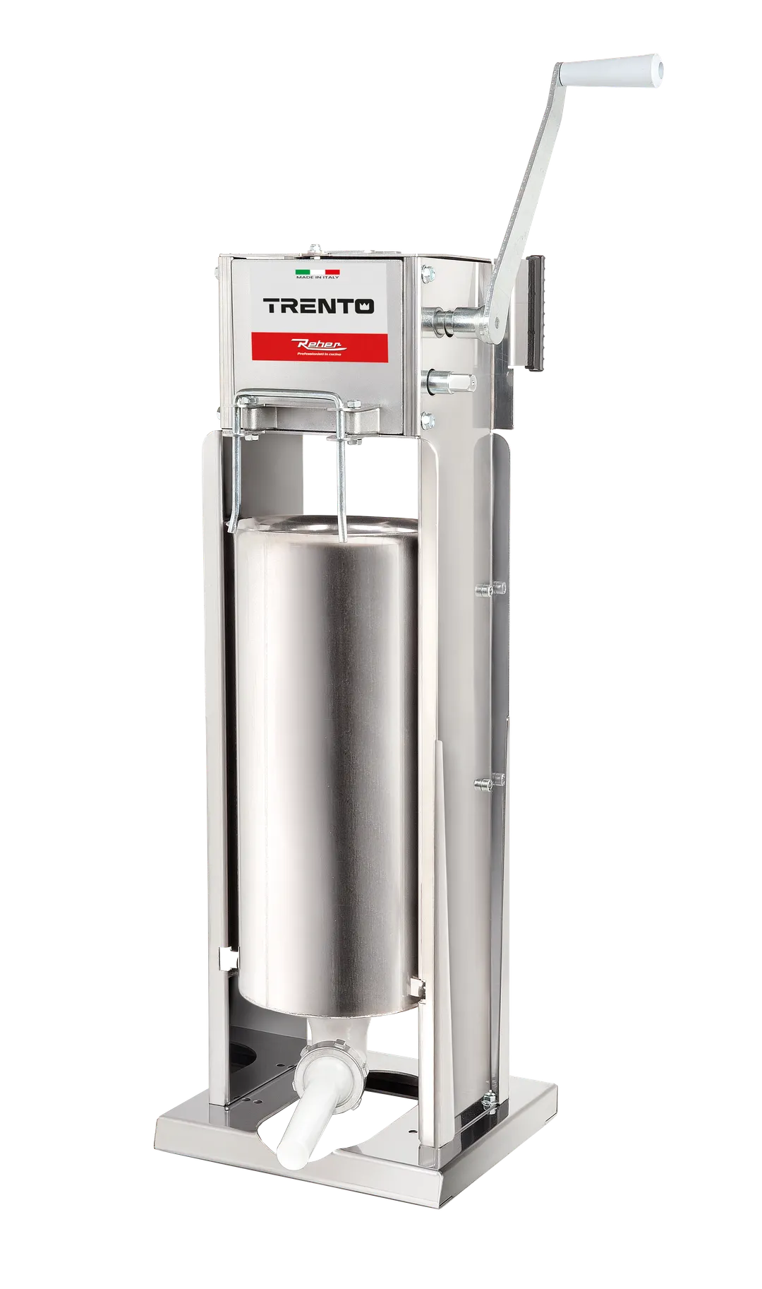 Omcan USA 48170 Trento Manual Sausage Stuffer, 33 lbs. Capacity, Stainless Steel, 2-Speed Vertical & Horizontal Gear Drive