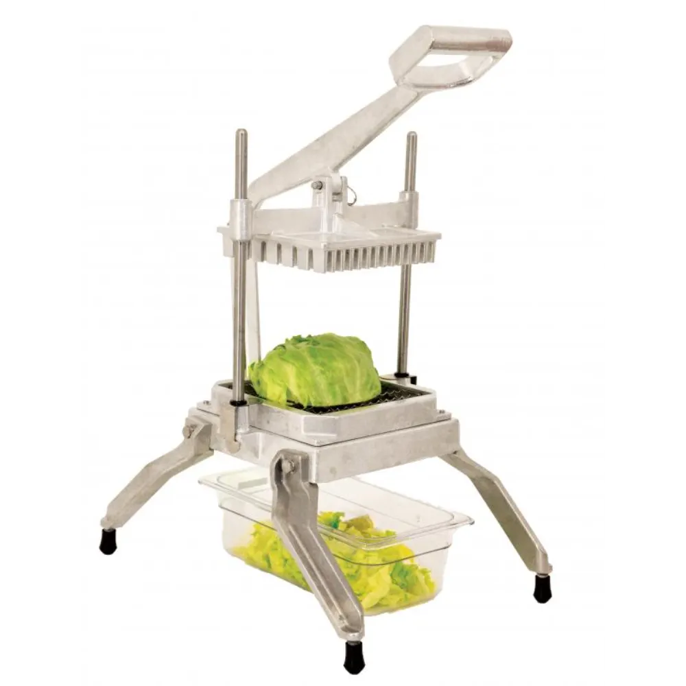 Omcan USA 49109 - Lettuce & Veggie Slicer, 1/2" Square Cut, 1/2" Scalloped Blades, Non-Skid Feet