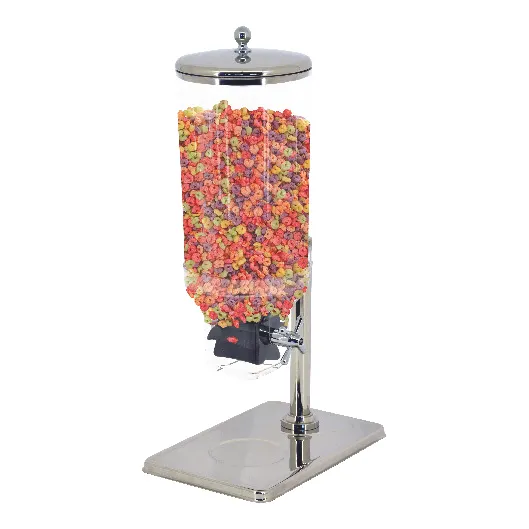 Omcan USA 80530 Countertop Cereal Dispenser, 7.5L (6.8 Qt), 9"W x 14"D x 25"H, Stainless Steel Base