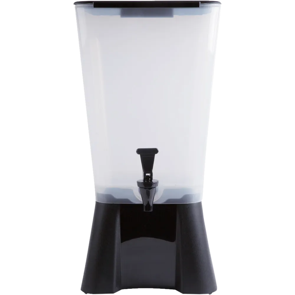 Omcan USA 81122 Juice & Beverage Dispenser - Single 20‑Qt Poly Tank, Black Base, Tap, NSF
