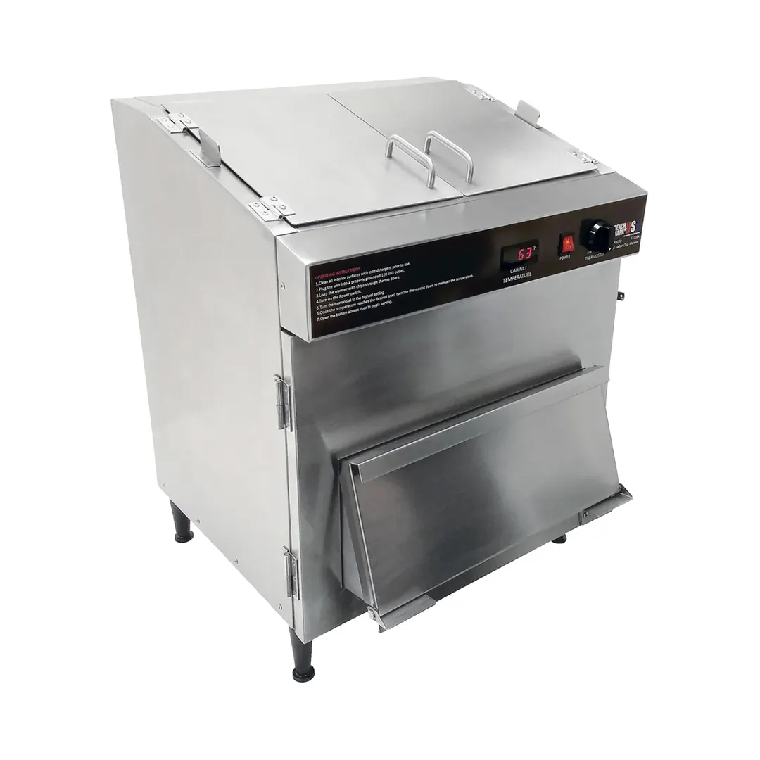 Winco 51026 Benchmark Countertop Stainless Steel Nacho Chip Warmer 26 Gallon Capacity - 780 Watts