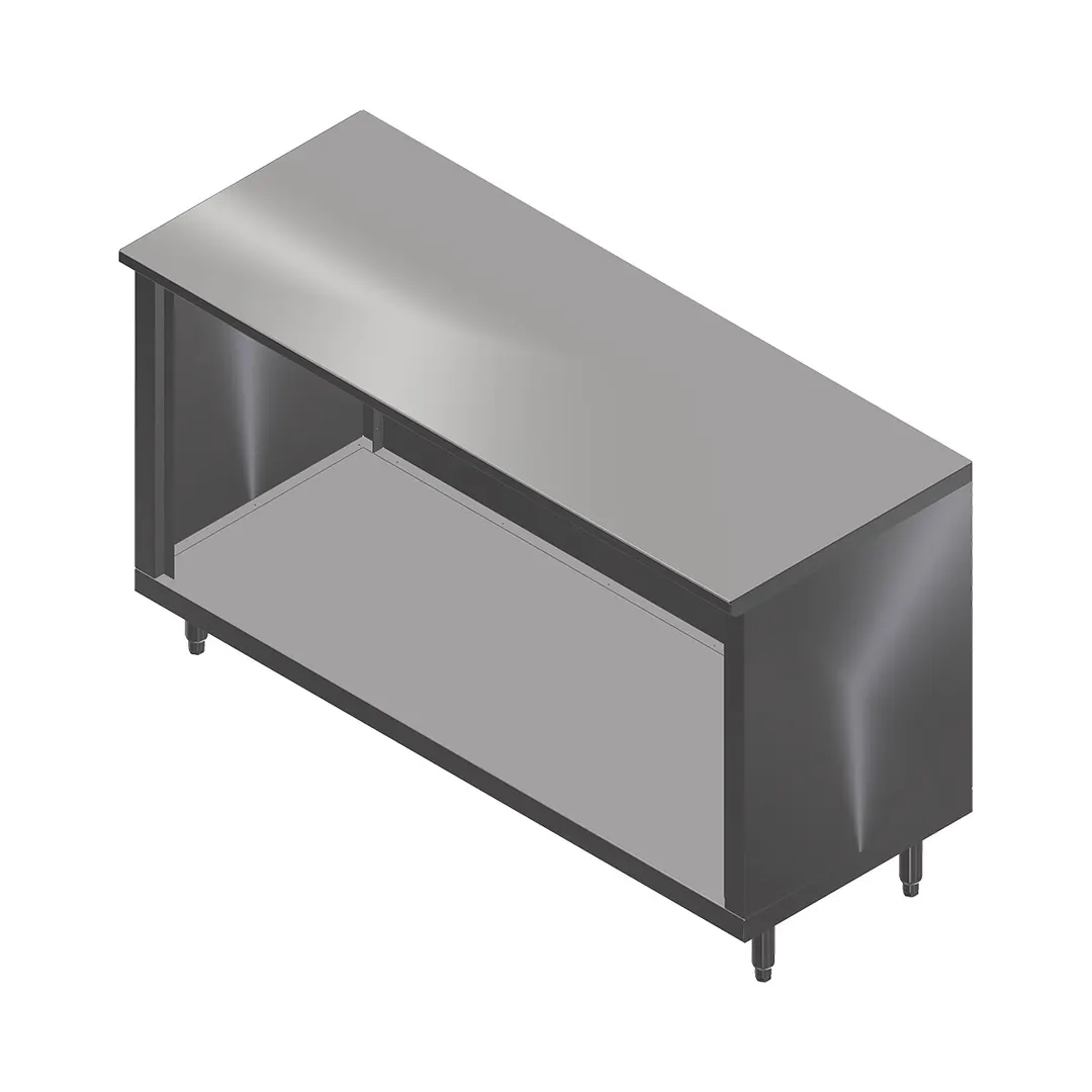 John Boos 4CO6-3036 Open Front Work Table with Optional Mid-Shelf, Flat Top / 36"W X 30"D